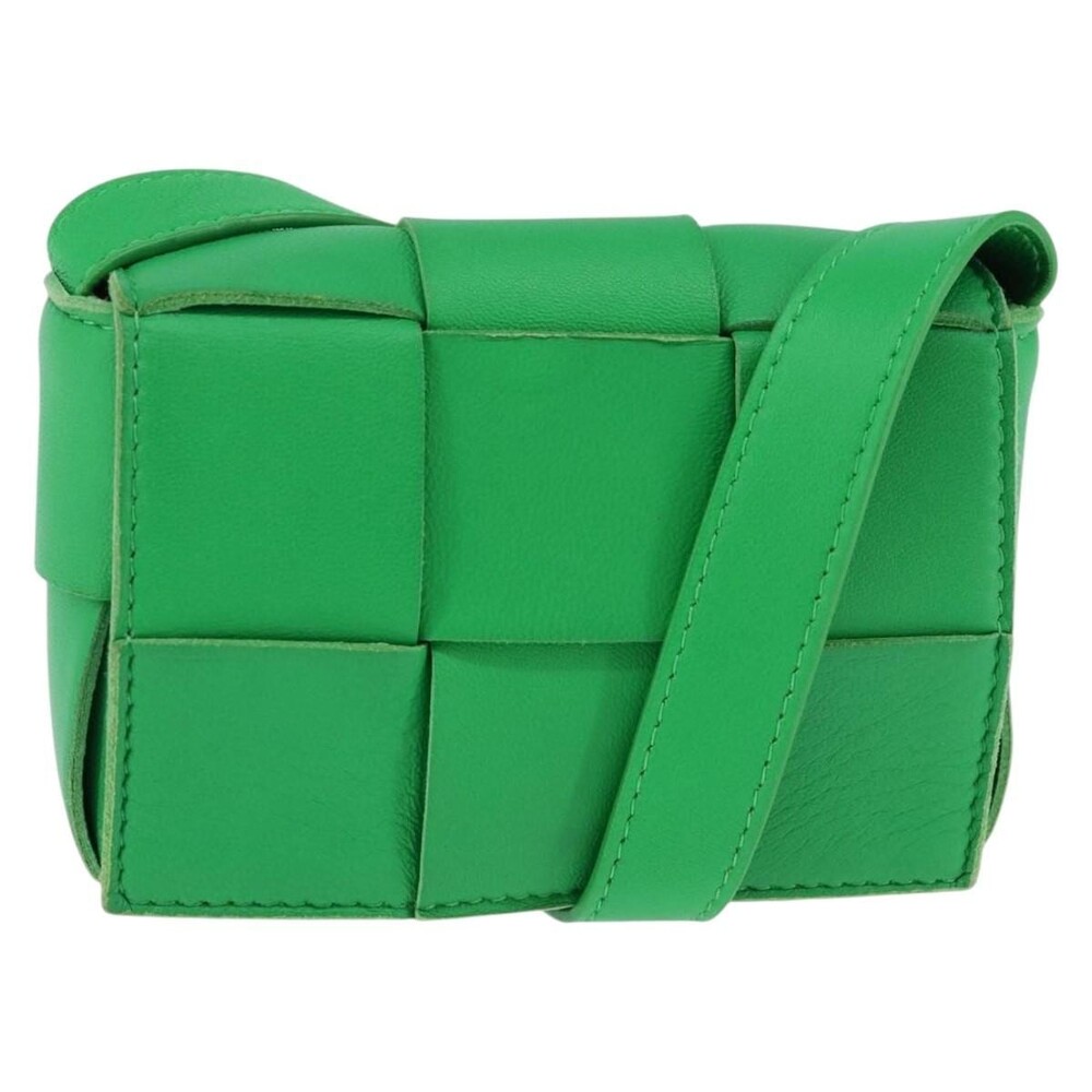 Bottega Veneta Maxi Intrecciato Candy Cassette Shoulder Bag Green